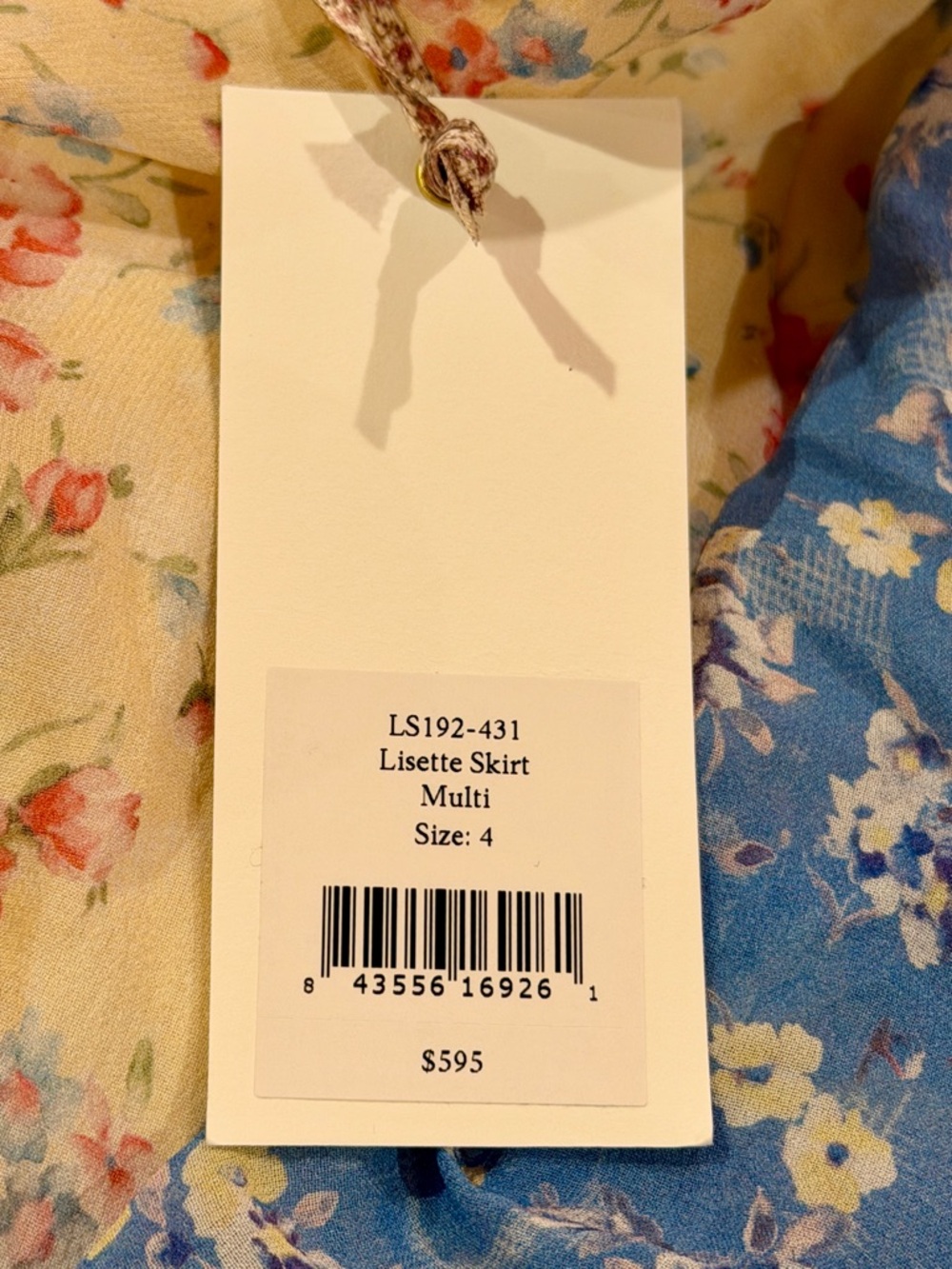 LoveShackFancy Lisette Layered High Low Floral Maxi Skirt Size 4 NWT - Picture 5 of 6